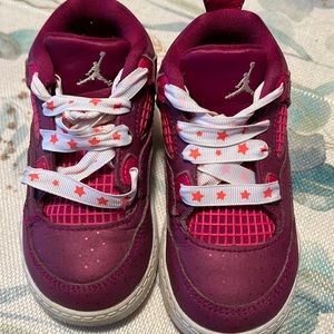 Toddler pink Nike Air Jordans US8